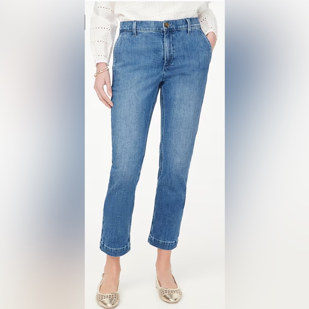 J Crew Lightweight Cropped Denim Chino Pant NWT